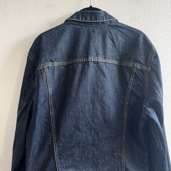 BLK DNM Dark Blue Classic Denim Trucker Jacket 100% Cotton Fall Winter Minimal - Picture 7 of 11